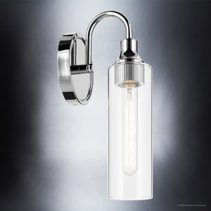 Urban Ambiance - Wall Sconce - UKC20611 Mid-Century Modern Indoor Wall Sconce, 13''H x 5''W x 6''Dep, Chrome Finish, Carroway Collection -