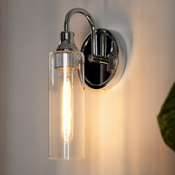 Urban Ambiance - Wall Sconce - UKC20611 Mid-Century Modern Indoor Wall Sconce, 13''H x 5''W x 6''Dep, Chrome Finish, Carroway Collection -