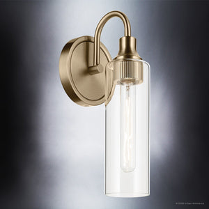 Urban Ambiance - Wall Sconce - UKC20612 Mid-Century Modern Indoor Wall Sconce, 13''H x 5''W x 6''Dep, Champagne Bronze Finish, Carroway Collection -