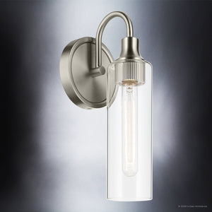 Urban Ambiance - Wall Sconce - UKC20613 Mid-Century Modern Indoor Wall Sconce, 13''H x 5''W x 6''Dep, Brushed Nickel Finish, Carroway Collection -