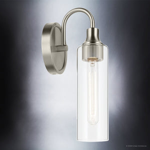 Urban Ambiance - Wall Sconce - UKC20613 Mid-Century Modern Indoor Wall Sconce, 13''H x 5''W x 6''Dep, Brushed Nickel Finish, Carroway Collection -