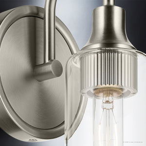 Urban Ambiance - Wall Sconce - UKC20613 Mid-Century Modern Indoor Wall Sconce, 13''H x 5''W x 6''Dep, Brushed Nickel Finish, Carroway Collection -
