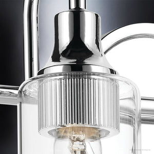 Urban Ambiance - Bath Light - UKC20615 Mid-Century Modern Indoor Bath Light, 10''H x 12.5''W x 6''Dep, Chrome Finish, Carroway Collection -