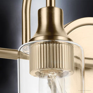 Urban Ambiance - Bath Light - UKC20616 Mid-Century Modern Indoor Bath Light, 10''H x 12.5''W x 6''Dep, Champagne Bronze Finish, Carroway Collection -