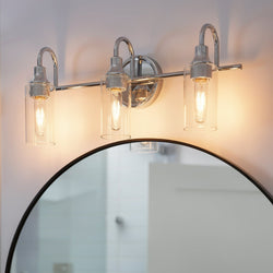 Urban Ambiance - Bath Light - UKC20619 Mid-Century Modern Indoor Bath Light, 10''H x 23''W x 6''Dep, Chrome Finish, Carroway Collection -