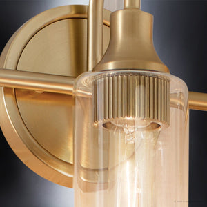 Urban Ambiance - Bath Light - UKC20620 Mid-Century Modern Indoor Bath Light, 10''H x 23''W x 6''Dep, Champagne Bronze Finish, Carroway Collection -