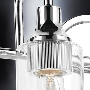 Urban Ambiance - Bath Light - UKC20623 Mid-Century Modern Indoor Bath Light, 10''H x 31.5''W x 6''Dep, Chrome Finish, Carroway Collection -