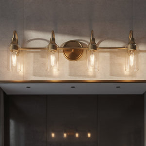 Urban Ambiance - Bath Light - UKC20624 Mid-Century Modern Indoor Bath Light, 10''H x 31.5''W x 6''Dep, Champagne Bronze Finish, Carroway Collection -