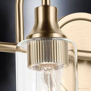 Urban Ambiance - Bath Light - UKC20624 Mid-Century Modern Indoor Bath Light, 10''H x 31.5''W x 6''Dep, Champagne Bronze Finish, Carroway Collection -