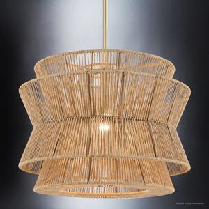 Urban Ambiance - Pendant - UKC20633 Bohemian Indoor Pendant, 16.75''H x 22''W x 22''Dep, Champagne Bronze Finish, Fenwick Collection -