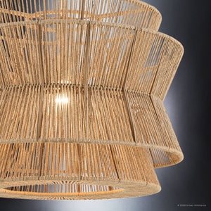 Urban Ambiance - Pendant - UKC20633 Bohemian Indoor Pendant, 16.75''H x 22''W x 22''Dep, Champagne Bronze Finish, Fenwick Collection -