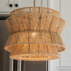 Urban Ambiance - Pendant - UKC20633 Bohemian Indoor Pendant, 16.75''H x 22''W x 22''Dep, Champagne Bronze Finish, Fenwick Collection -
