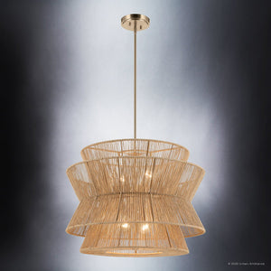 Urban Ambiance - Pendant - UKC20634 Bohemian Indoor Pendant, 20.75''H x 28''W x 28''Dep, Champagne Bronze Finish, Fenwick Collection -