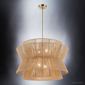 Urban Ambiance - Pendant - UKC20635 Bohemian Indoor Pendant, 24.75''H x 36''W x 36''Dep, Champagne Bronze Finish, Fenwick Collection -