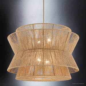 Urban Ambiance - Pendant - UKC20635 Bohemian Indoor Pendant, 24.75''H x 36''W x 36''Dep, Champagne Bronze Finish, Fenwick Collection -