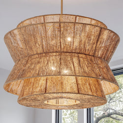 Urban Ambiance - Pendant - UKC20635 Bohemian Indoor Pendant, 24.75''H x 36''W x 36''Dep, Champagne Bronze Finish, Fenwick Collection -
