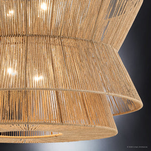 Urban Ambiance - Pendant - UKC20635 Bohemian Indoor Pendant, 24.75''H x 36''W x 36''Dep, Champagne Bronze Finish, Fenwick Collection -