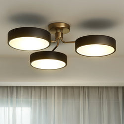 Urban Ambiance - Ceiling Light - UKC20640 Contemporary Indoor Ceiling Light, 10.75''H x 40''W x 40''Dep, Black Finish, Glenhaven Collection -
