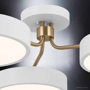 Urban Ambiance - Ceiling Light - UKC20641 Contemporary Indoor Ceiling Light, 10.75''H x 40''W x 40''Dep, White Finish, Glenhaven Collection -