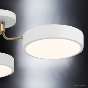 Urban Ambiance - Ceiling Light - UKC20641 Contemporary Indoor Ceiling Light, 10.75''H x 40''W x 40''Dep, White Finish, Glenhaven Collection -