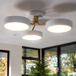 Urban Ambiance - Ceiling Light - UKC20641 Contemporary Indoor Ceiling Light, 10.75''H x 40''W x 40''Dep, White Finish, Glenhaven Collection -