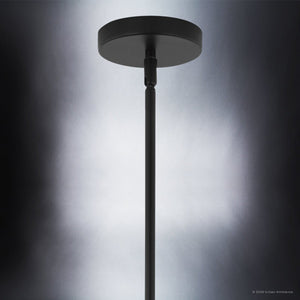 Urban Ambiance - Chandelier - UKC20650 Mid-Century Modern Indoor Chandelier, 9.5''H x 16.5''W x 16.5''Dep, Black Finish, Hartwell Collection -