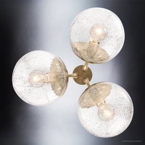 Urban Ambiance - Chandelier - UKC20652 Mid-Century Modern Indoor Chandelier, 9.5''H x 16.5''W x 16.5''Dep, Champagne Bronze Finish, Hartwell Collection -