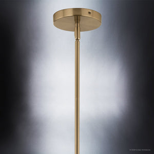 Urban Ambiance - Chandelier - UKC20652 Mid-Century Modern Indoor Chandelier, 9.5''H x 16.5''W x 16.5''Dep, Champagne Bronze Finish, Hartwell Collection -
