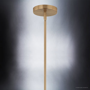 Urban Ambiance - Chandelier - UKC20653 Mid-Century Modern Indoor Chandelier, 9.5''H x 16.5''W x 16.5''Dep, Champagne Bronze Finish, Hartwell Collection -
