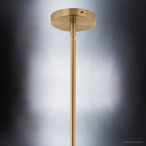 Urban Ambiance - Chandelier - UKC20658 Mid-Century Modern Indoor Chandelier, 22.25''H x 30''W x 30''Dep, Champagne Bronze Finish, Hartwell Collection -