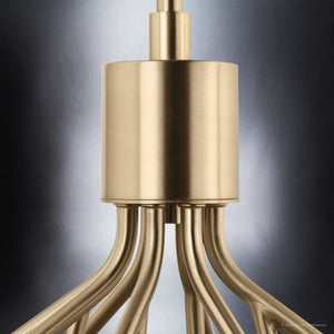 Urban Ambiance - Chandelier - UKC20658 Mid-Century Modern Indoor Chandelier, 22.25''H x 30''W x 30''Dep, Champagne Bronze Finish, Hartwell Collection -