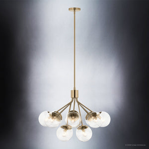 Urban Ambiance - Chandelier - UKC20659 Mid-Century Modern Indoor Chandelier, 22.25''H x 30''W x 30''Dep, Champagne Bronze Finish, Hartwell Collection -