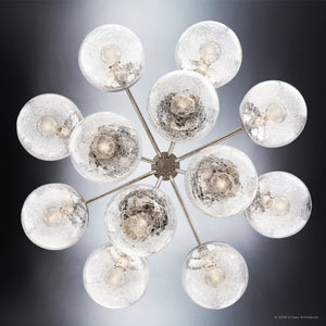 Urban Ambiance - Chandelier - UKC20660 Mid-Century Modern Indoor Chandelier, 22.25''H x 30''W x 30''Dep, Polished Nickel Finish, Hartwell Collection -