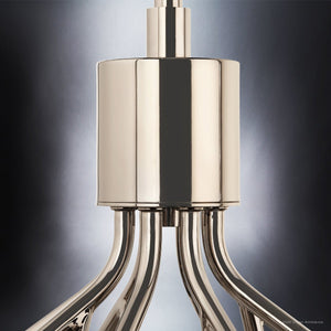 Urban Ambiance - Chandelier - UKC20661 Mid-Century Modern Indoor Chandelier, 22.25''H x 30''W x 30''Dep, Polished Nickel Finish, Hartwell Collection -
