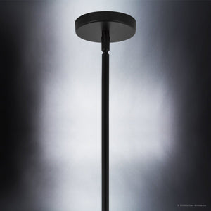 Urban Ambiance - Chandelier - UKC20663 Mid-Century Modern Indoor Chandelier, 26''H x 38''W x 38''Dep, Black Finish, Hartwell Collection -