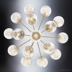 Urban Ambiance - Chandelier - UKC20664 Mid-Century Modern Indoor Chandelier, 26''H x 38''W x 38''Dep, Champagne Bronze Finish, Hartwell Collection -
