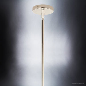 Urban Ambiance - Chandelier - UKC20666 Mid-Century Modern Indoor Chandelier, 26''H x 38''W x 38''Dep, Polished Nickel Finish, Hartwell Collection -