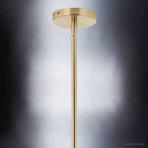 Urban Ambiance - Chandelier - UKC20671 Mid-Century Modern Indoor Chandelier, 17.75''H x 26.75''W x 26.75''Dep, Champagne Bronze Finish, Hartwell Collection -