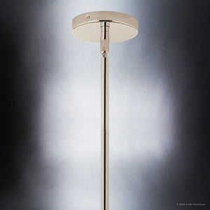 Urban Ambiance - Chandelier - UKC20672 Mid-Century Modern Indoor Chandelier, 17.75''H x 26.75''W x 26.75''Dep, Polished Nickel Finish, Hartwell Collection -