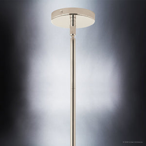 Urban Ambiance - Chandelier - UKC20673 Mid-Century Modern Indoor Chandelier, 17.75''H x 26.75''W x 26.75''Dep, Polished Nickel Finish, Hartwell Collection -