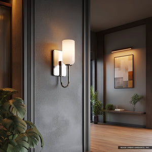 Urban Ambiance - Wall Sconce - UKC20681 New Traditional Indoor Wall Sconce, 13.5''H x 5''W x 6.5''Dep, Polished Nickel Finish, Ironwood Collection -