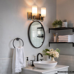 Urban Ambiance - Bath Light - UKC20682 New Traditional Indoor Bath Light, 10.25''H x 14.25''W x 6.5''Dep, Champagne Bronze Finish, Ironwood Collection -