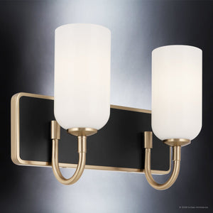 Urban Ambiance - Bath Light - UKC20682 New Traditional Indoor Bath Light, 10.25''H x 14.25''W x 6.5''Dep, Champagne Bronze Finish, Ironwood Collection -