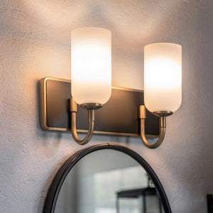 Urban Ambiance - Bath Light - UKC20682 New Traditional Indoor Bath Light, 10.25''H x 14.25''W x 6.5''Dep, Champagne Bronze Finish, Ironwood Collection -