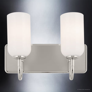 Urban Ambiance - Bath Light - UKC20683 New Traditional Indoor Bath Light, 10.25''H x 14.25''W x 6.5''Dep, Polished Nickel Finish, Ironwood Collection -