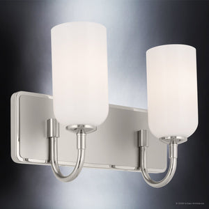 Urban Ambiance - Bath Light - UKC20683 New Traditional Indoor Bath Light, 10.25''H x 14.25''W x 6.5''Dep, Polished Nickel Finish, Ironwood Collection -