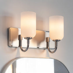 Urban Ambiance - Bath Light - UKC20683 New Traditional Indoor Bath Light, 10.25''H x 14.25''W x 6.5''Dep, Polished Nickel Finish, Ironwood Collection -
