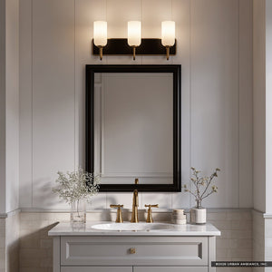 Urban Ambiance - Bath Light - UKC20684 New Traditional Indoor Bath Light, 10.25''H x 24''W x 6.5''Dep, Champagne Bronze Finish, Ironwood Collection -