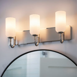 Urban Ambiance - Bath Light - UKC20685 New Traditional Indoor Bath Light, 10.25''H x 24''W x 6.5''Dep, Polished Nickel Finish, Ironwood Collection -