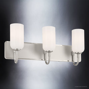 Urban Ambiance - Bath Light - UKC20685 New Traditional Indoor Bath Light, 10.25''H x 24''W x 6.5''Dep, Polished Nickel Finish, Ironwood Collection -